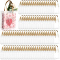 Qilery 100 Pack Frosted Gift Bags with Handles Clear Plastic Party Favor by Qilery