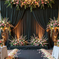 50ft x 10ft Wrinkle Free Black Wedding Backdrop Curtains for Party Bridal Shower Reception Decorations Black Fabric Curtain Backdrops Drapes for Photography Baby Shower Birthday Background by Tao-GePartyDecorations