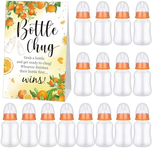 TrelaCo 20 Pcs Bottle Chug Game 20 Baby Bottles with 1 Orange Sign by TrelaCo