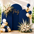 Navy Blue Arch Cover 7.2ft 6.6ft 6ft Spandex Arch Backdrop Cover Set of 3 by Lrrtwer
