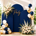 Navy Blue Arch Cover 7.2ft 6.6ft 6ft Spandex Arch Backdrop Cover Set of 3 by Lrrtwer