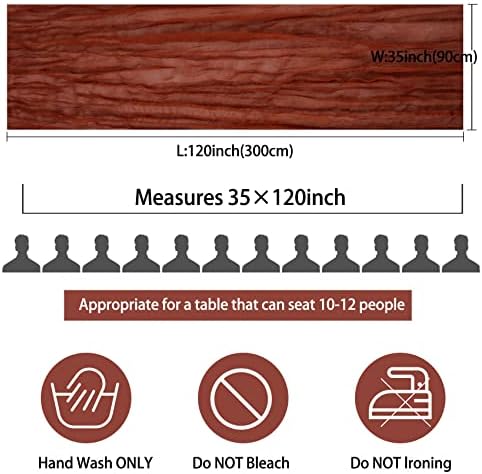 35x120 Inch Terracotta Cheesecloth Table Runner Fall Boho Wedding Decor - Image 2