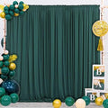 10x10ft Hunter Green Backdrop Curtain for Wedding Parties Wrinkle Free Fabric Dark Green Drapes Backdrop Decoration for Baby Shower Birthday Photography Decoration 2 Panels, 5ft x 10ft by Gogoparti