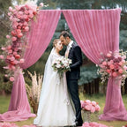 10 x 10 Feet New Pink A Backdrop Curtain for Partie, Background Curtains for Photoshoot, Birthday, Wedding, Mardi Gras, Easter, Mother's Day Party Decorations 5Ft x 10Ft, 2 Panels - Image 6