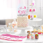 Patelai 24 Packs Baby Shower Favor Milk Jar Vintage Milk Jar for Girls Glass Bottle with Cork Lids It's a Girl Favor Bottles Jars for Decorations Guests Souvenirs Centerpieces(Pink Girl Style) - Image 6