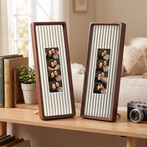 2 Pcs 12 x 4 Inch Photo Booth Frames with Mat for 2 x 6 Inch Photo Strip - Image 6