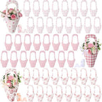FunooFuno 48 Set Flower Bouquet Holder Flower Bags for Bouquets with Handle by Unknown