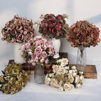 8 Bouquets of Artificial Peonies - Vintage Green - Image 6
