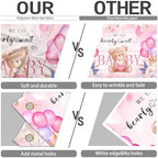 We Can Bearly Wait Backdrop 12x10 FT Pink Boho Baby Shower Background - Image 7
