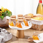 Baderke 30 Pack 3.4 oz Mini Hexagon Honey Jars with Spoon Cork Cap Tag - Image 4