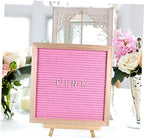 Pink Felt Letter Board Double-sided with Wooden Frame - Image 2