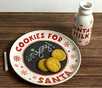 Holiday Santa’s Cookie and Milk Plate and Cup, Chalkboard Personalized Message with Included Chalk, Gift for Kids, Christmas Eve Tradition Play Set - Image 3