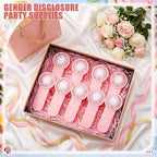 12 Sets Baby Shower Fans Party Favors Portable,Pink,5 Styles - Image 4