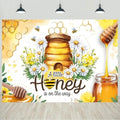 10x8ft Honey Bee Baby Shower Backdrop A Little Honey is on The Way Baby Shower Party Photography Background Daisy Floral Honeycomb Bee Baby Shower Decorations Banner Photo Studio Props by CkihgennDecors
