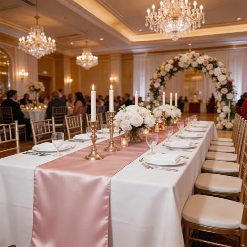 Satin Chair Sashes Bows 50 Pack Universal Polyester Chair Ribbons for Wedding Anniversary Retirement Party Birthday Engagement Banquet Graduation Outdoor Events Decor (Blush Pink, 50 pcs) - Image 6