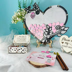 Personalized Wedding Guest Book Alternative Frame, Heart Guest Book Drop Box, Bride and Groom Customized Wooden Sign, Heart Guest Book Dropbox, Unique Reception & Quinceañera Guest Book Ideas - Image 2