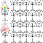 30 Pcs Silver Fillable Crown Goblet with Pouch for Candy Box Container Wedding Party Favor Decorative Candy Storage Container Decoration for Chocolate Cake Dessert for Birthday Baby Shower by Newtay