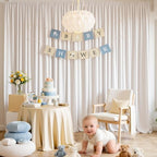10x10ft Wrinkle Free White Backdrop Curtain for Parties, Soft Wedding White Curtain Backdrop, Polyester Photo Backdrop Drapes for Birthday Party Baby Shower Photography Background - Image 5