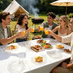 30Guests Clear Plastic Plates and Napkins Party Supplies for Birthday - Image 6