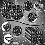 Funnymoom 452 Pcs Halloween Skeleton Party Decorations, Human Bones Dancing Skeleton Paper Plates Napkins Cups Tablecloth Cutlery Straws for Spooky Ghost Themed Birthday Party Supplies, Serves 50 - Image 3