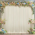 Beige Backdrop Curtain for Wedding Parties Wrinkle Free Beige Photo Curtains Backdrop Drapes Fabric Decoration for Baby Shower Photoshoot 5ft x 8ft,2 Panels by Tao-GePartyDecorations
