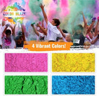 Color Blaze Holi Color Run Powder - 20 lbs Bulk - 5 lbs of 4 Colors - Image 2
