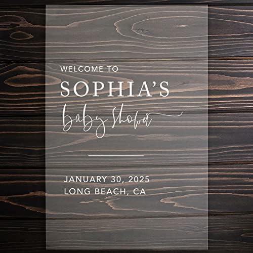 Andaz Press Custom Large Baby Shower Welcome Sign, 16" x 24", Minimal Modern Personalized Acrylic Welcome Sign, Gender-Neutral Acrylic Sign for Baby Sprinkle Baby Shower, Fall Baby Shower Decorations - Image 2