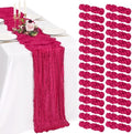 30 Pack Cheesecloth Table Runner 10FT Hot Pink Table Runner Boho Gauze Cheese Cloth Table Runners Long Rustic Sheer Table Decorations for Wedding Party Baby Bridal Shower Birthday Holiday Home by Showgeous