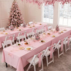 sancua Pink Tablecloths Rectangle, 8 Pack Table Cloth for 6 Foot Tables - Image 2