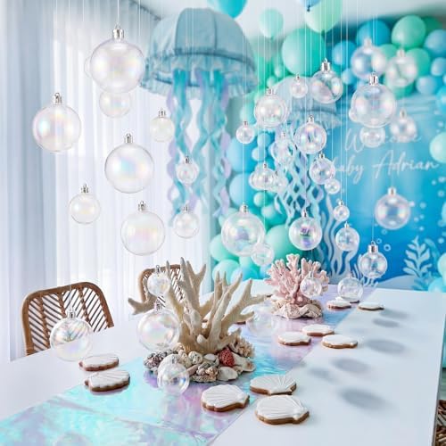 30Pcs Transparent 3D Bubble Party Decorations, 5 Sizes, Iridescent - Image 3
