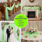 Anderson's Lime Gossamer Wedding Decorating Fabric, 4 Inches x 100 Yards - Image 4