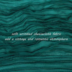 35x72 Inch Dark Teal Cheesecloth Table Runner Boho Wedding Party Decor - Image 3