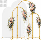 4,5,6FT Arch Backdrop Stand and Cover Set (White) by Paxdeje