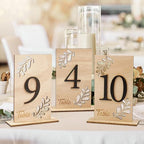 Wedding Table Numbers 1-20 Wooden Table Numbers for Wedding Reception by Unknown