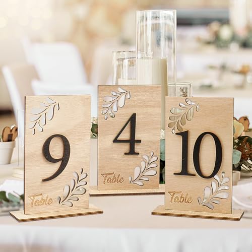 Wedding Table Numbers 1-20 Wooden Table Numbers for Wedding Reception by Unknown