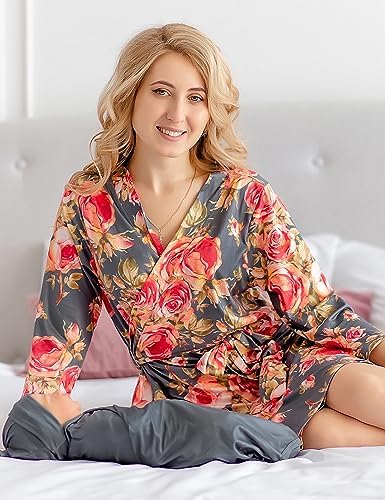 Mommy and Me Robe and Swaddle Set | Maternity Robe Matching Baby Girl, Boy - Image 4