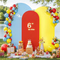 Red Yellow Blue Arch Backdrop Cover Set of 3 Wedding Arch Covers Stretchy Backdrop 4FT 5FT 6FT Decorations Baby Shower Bridal Shower Photo Birthday Party Arch Stand Cover Spandex by LittleFunny