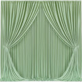 20x10ft Sage Green Backdrop Curtain for Wedding Parties Wrinkle Free Fabric Sage Green Drapes Backdrop Decoration for Baby Shower Birthday Photography Decoration 4 Panels, 5ft x 10ft by Gogoparti