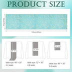Shihanee 12 Pcs Teal Gold Gauze Table Runners Sheer Cheesecloth Runner - Image 4