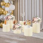 Cylinder Cardboard Stands for Party, Set of 8 - 7.9"+11.8"+15.7" - Image 4