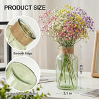 Mason Jars for Centerpiece Glass Flower Bud Vase Green Vases, 12 Pc - Image 2