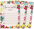 Pack of 30, You're Invited Invitations with Envelopes, Floral Invites for Your Wedding, Bridal Shower, Baby Shower, Birthday Invites Fill-in Style 5 X 7 Inches by Inkdotpot