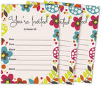 Pack of 30, You're Invited Invitations with Envelopes, Floral Invites for Your Wedding, Bridal Shower, Baby Shower, Birthday Invites Fill-in Style 5 X 7 Inches by Inkdotpot