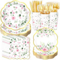 400 Pcs Sage Green Plate and Napkin Party Supplies, Pink, Grace by Sunnychicc
