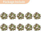 NUPTIO Flower Wedding Centerpieces for Tables: 10 Pcs 14 inch Diam Large Dusty Rose & White Artificial Flowers Fake Roses Candle Rings Wreaths Spring Summer Wreath for Front Door Weddings Party - Image 6