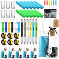 Leinuosen 6 Sets Baby Shower Game Prizes for Men with Cleaning Cloth Bottle Opener Screwdriver Tape Measuring Keychain Multi Tool Pen Gift Bag Funny Baby Shower Prizes for Winner by Leinuosen
