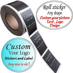 500PCS Custom Text Business Roll Sticker Personalized Design Water Bottle Label Gift Box Birthday Wedding Party First Holy Communion Baptism Stickers (Transparent PVC, 3" Round) - Image 4
