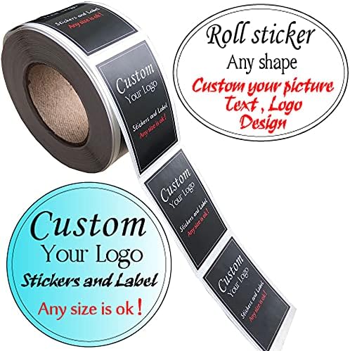 500PCS Custom Text Business Roll Sticker Personalized Design Water Bottle Label Gift Box Birthday Wedding Party First Holy Communion Baptism Stickers (Transparent PVC, 3" Round) - Image 4