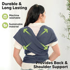 KeaBabies Baby Wrap Carrier, All in 1 Original Baby Carrier (Raven) - Image 5
