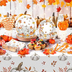 Funnymoom 452 Pcs Fall Pumpkin Party Supplies Tableware Set for 50 Guests - Image 4